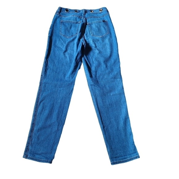 Buffalo David Bitton rivets blue girlfriend high Rise relaxed  jeans UNIQUE - Picture 4 of 10